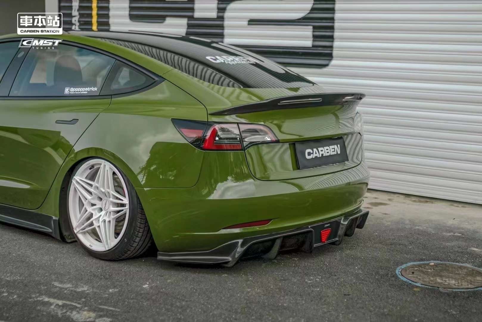 TESERY Carbon Fiber Rear Spoiler Ver.4 for Tesla Model 3 - Tesery Official Store