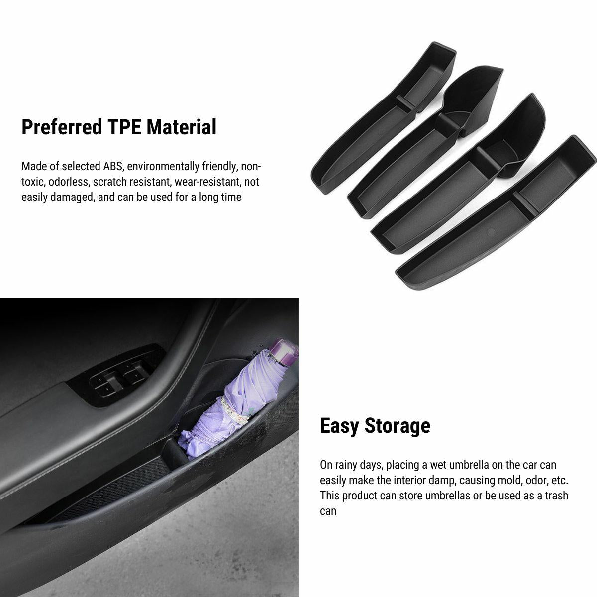 Under Door Storage Box Organizer for Tesla Model 3 2017-2023 (4 pcs) - Tesery Official Store
