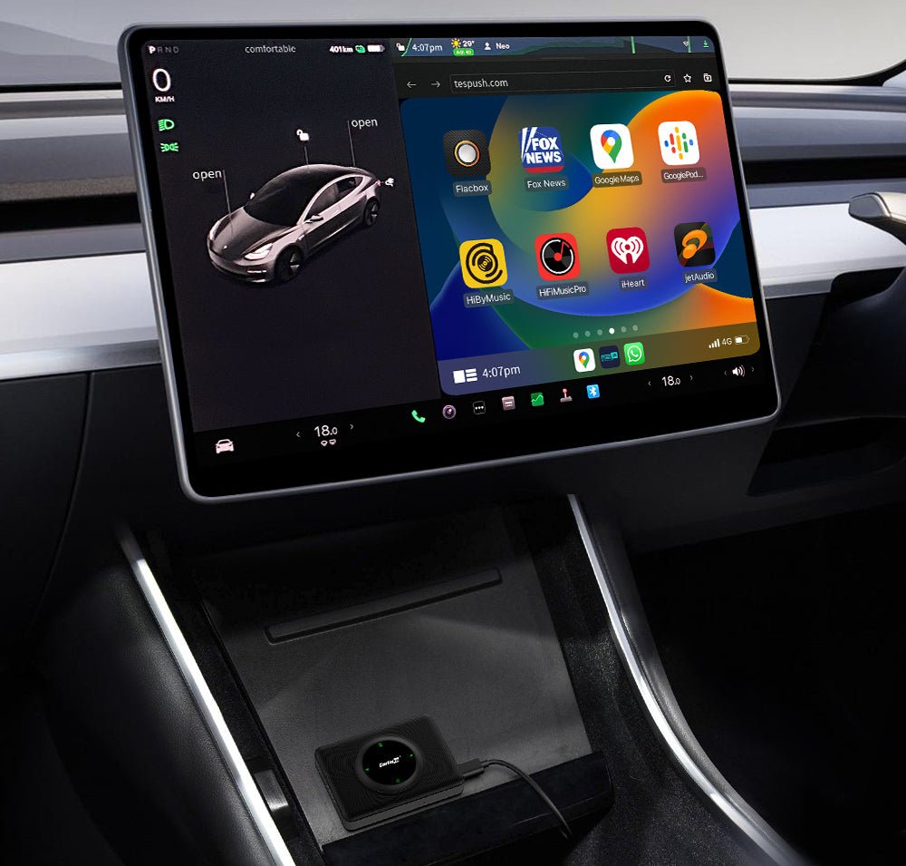 Tesla Kablosuz Apple CarPlay Adaptörü